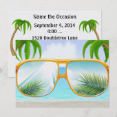 ビーチパーティ - SRF 招待状 (正面/裏面)