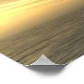 ビーチパームサンセットプリント ポスター (角)