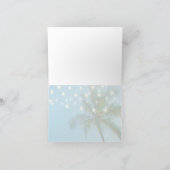 ビーチパームストリングライト空白のすべての行事 サンキューカード (内部)