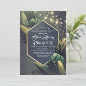 ビーチパームストリングライト 卒業式招待状 招待状 (スタンド正面)