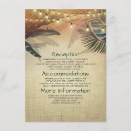 ビーチパームズアンドラ結婚イツ情報ゲスト エンクロージャーカード