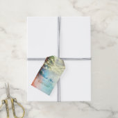 ビーチパームズウォータ結婚ーカラーズサンキュー ギフトタグ (より糸付き)