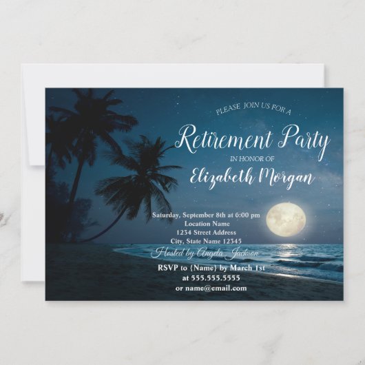 ビーチパームズサンセットリタイアメントパーティー 招待状 (正面)