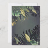 ビーチパームズストリングライト誕生日招待状 招待状 (裏面)