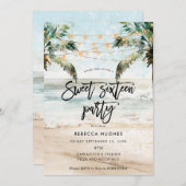 ビーチパームズトロピカルスイート16招待 招待状 (正面/裏面)
