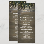 ビーチパームツリーのラスティックな結婚式プログラム プログラム (正面/裏面)