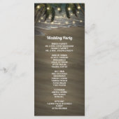 ビーチパームツリーの素朴な結婚式プログラム プログラム (裏面)