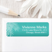 ビーチパームツリーシルエット |アクア ラベル (インサイチュ)