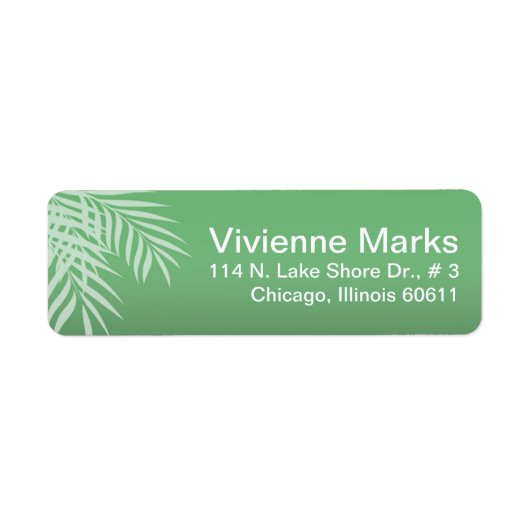 ビーチパームツリーシルエット | jade ラベル (正面)