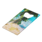 ビーチパームツリーステンレススチールボトルオープナー クレジットカード栓抜き (裏面アングル)