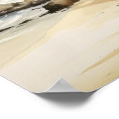 ビーチパームツリーズアートプリント旅行ポスター ポスター (角)