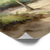 ビーチパームツリーズアートプリント旅行ポスター ポスター (角)