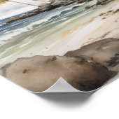 ビーチパームツリーズアートプリント旅行ポスター ポスター (角)