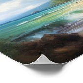 ビーチパームツリーズアートプリント旅行ポスター ポスター (角)