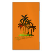 ビーチパームツリーズサンセットビジネスカードマグネット マグネット名刺 (正面縦)