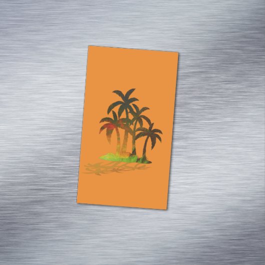 ビーチパームツリーズサンセットビジネスカードマグネット マグネット名刺 (インサイチュ)