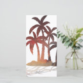 ビーチパームツリーズサンセット サンキューカード (スタンド正面)