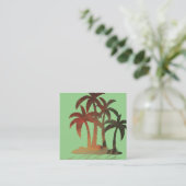 ビーチパームツリーズサンセット スクエア名刺 (スタンド正面)