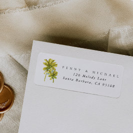 ビーチパームツリーズトロピカル差出人住所 ラベル