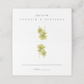 ビーチパームツリーズトロピカル結婚的な折り畳み プレイスカード (外部開封)