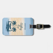 ビーチパームツリーズハンモックチリングアウト ラゲッジタグ (正面横)