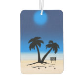 ビーチパームツリーズミッドナイトブルー カーエアーフレッシュナー (裏面)