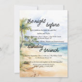 ビーチパームツリーズリハーサルディナー&サンデーブランチ 招待状 (正面)