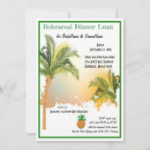ビーチパームツリーズリハーサルディナー 招待状 (正面)