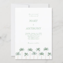 ビーチパームツリーズ結婚式招待状