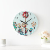 ビーチパームツリーデザイン243 ラージ壁時計 (ホーム)