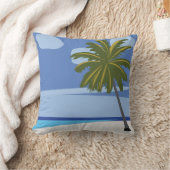ビーチパームツリーバケーションハウス クッション (ブランケット)