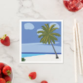 ビーチパームツリーバケーションビーチパーティー スタンダードカクテルナプキン (インサイチュ)
