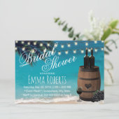 ビーチパームツリーワ素朴インバレルブライダルシャワー 招待状 (スタンド正面)