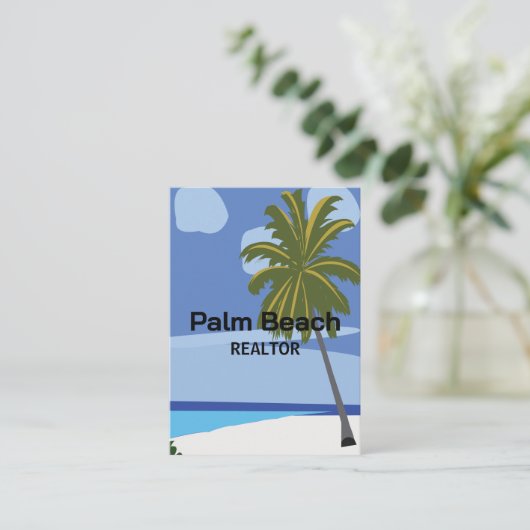 ビーチパームツリー不動産仲介業者ビーチ 名刺 (スタンド正面)