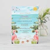 ビーチパームピンクフラミンゴスカクテル1st 招待状 (スタンド正面)