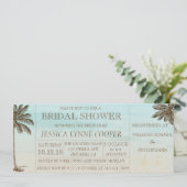 ビーチパームブライダルシャワー招待 招待状 (スタンド正面)