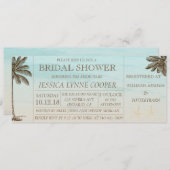 ビーチパームブライダルシャワー招待 招待状 (正面/裏面)