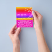 ビーチパームリーフシルエット、旅行代理店の広告 チラシ (手)