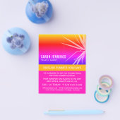 ビーチパームリーフシルエット、旅行代理店の広告 チラシ (シングル)