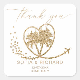 ビーチパーム結婚の行き先ありがとう スクエアシール