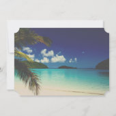 ビーチパーム、プルメリア、クリスマスボール企業のパーティー 招待状 (裏面)