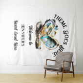 ビーチパールオyster シェル イリデセント グラム パーティー タペストリー (インサイチュ(横))