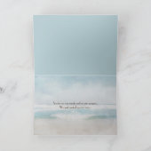 ビーチヒトデと海サーフウォーターカラー悔やみや弔慰 カード (内部)
