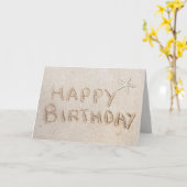 ビーチヒトデハッピーバースデー カード (黄色い花)