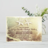 ビーチヒトデ対とシーウェーブビーチ結婚式 招待状 (スタンド正面)