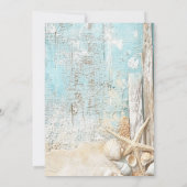 ビーチヒトデ流木の結婚式の日付を保存 セーブザデート (裏面)