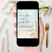 ビーチヒトデ流木の結婚式の日付を保存 セーブザデート