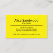 ビーチヒトデ、ボーティシャン、美しいサロン 名刺 (裏面)