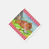 ビーチビキニキャットパーティーピクニックナプキンズ スタンダードカクテルナプキン (角)