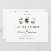 ビーチビキニバチェロレッテ日程 招待状 (正面/裏面)